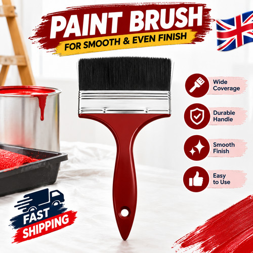 Inch paint brush red handle - inch,